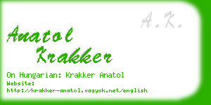 anatol krakker business card